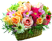  Uma composi&ccedil;&atilde;o super delicada, contendo rosas importadas e nacionais, g&eacute;rberas e flores do campo em perfeita harmonia.  