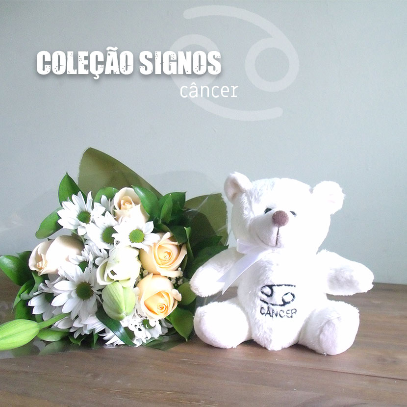 Amor e Ternura em Um Só: Buquê com Urso para o Signo de Câncer