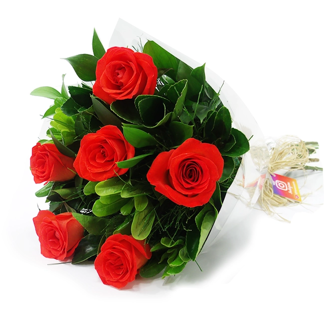 6 Roses - Orange Bouquet