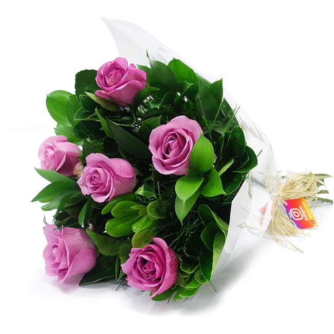 6 Lilac Roses Bouquet