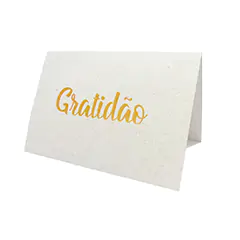 Cartão exclusivo Florencanto com a palavra Gratidão para que você possa dizer obrigado(a) com estilo.  