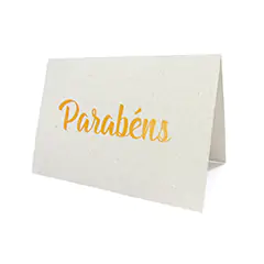 Exclusivo cartão Florencanto com a palavra Parabéns para você desejar felicidades à alguém especial.