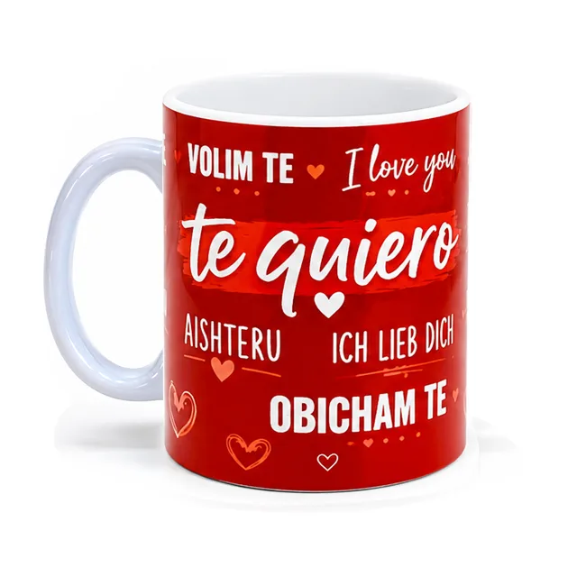 Caneca Amor em Várias Línguas
