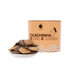 Lata bolachinha Mel e Canela