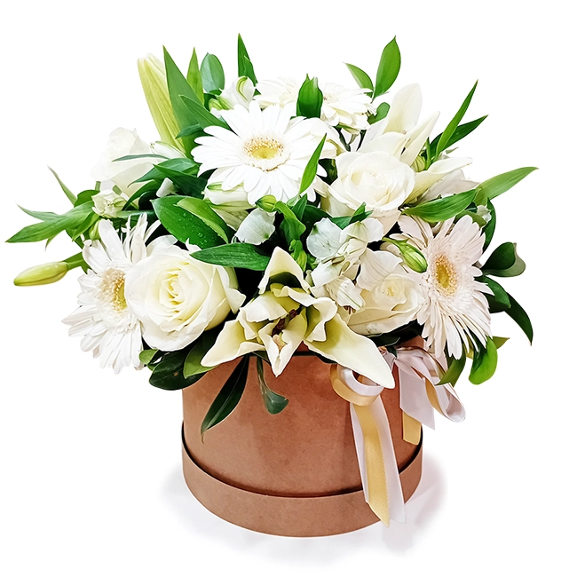 White Flower Box