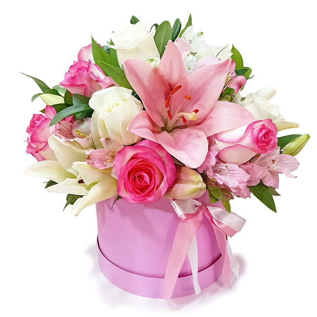 Pink Flower Box