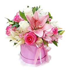 Pink Flower Box