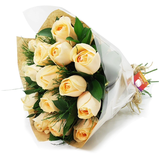 15 Champagne Roses Bouquet