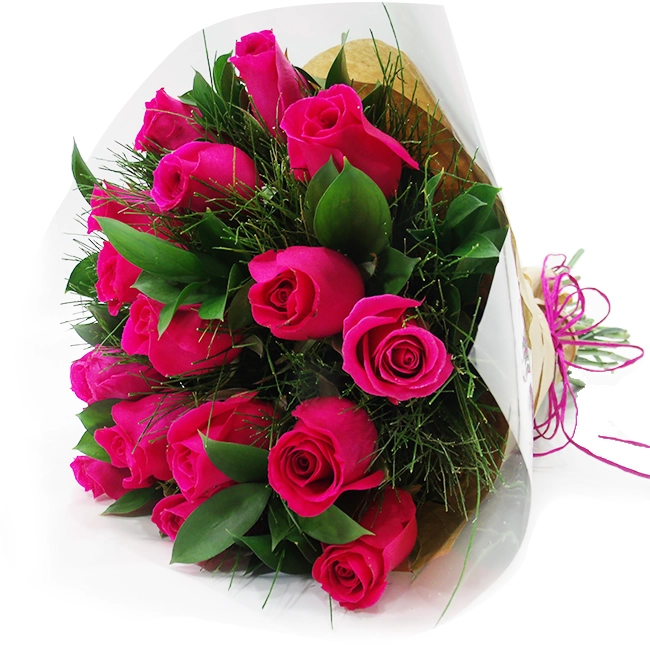 15 Pink Roses Bouquet