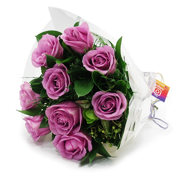 Ten Lilac Roses