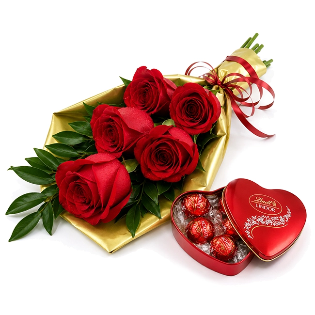 National Roses with Lindt