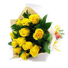 Buquê de 12 Rosas - Amarelas