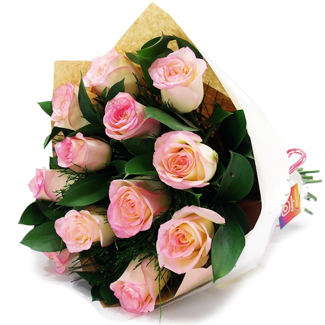 12 Roses - Pink Bouquet