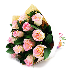 Buquê de 12 Rosas - Cor de Rosa