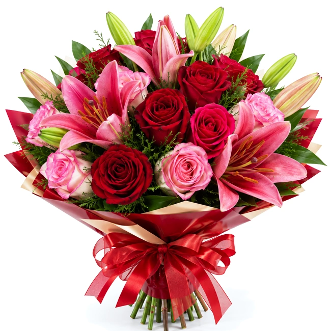 Buque de Lírios e Rosas - M