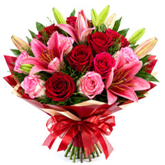 Buque de Lírios e Rosas - M