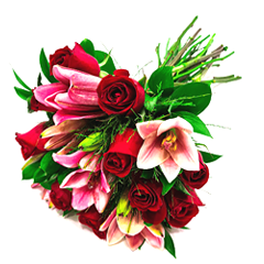 Buquê de Lírios e Rosas Vermelhas - M