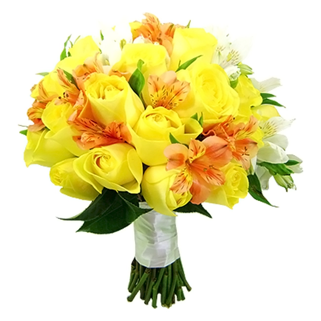 Buque de Noiva Rosas Amarelas
