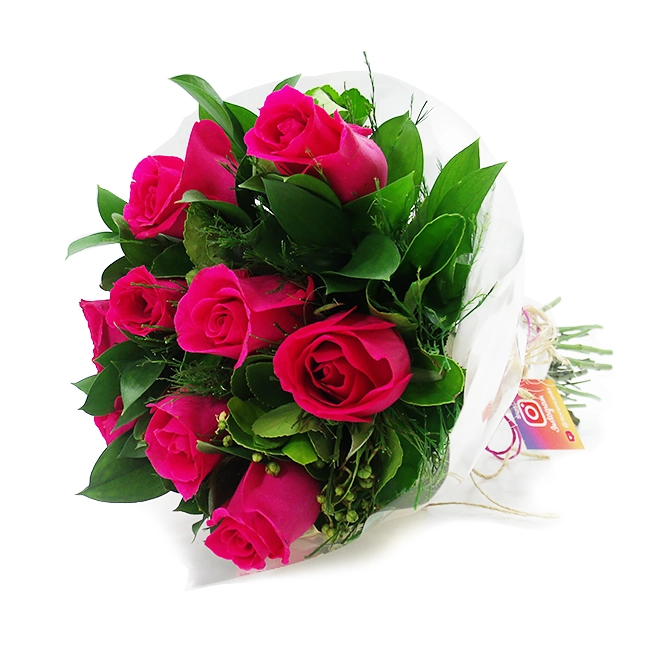 Ten Pink Roses