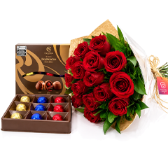15 Rosas Vermelhas & Cacau