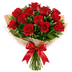 Buquê 12 Rosas Vermelhas