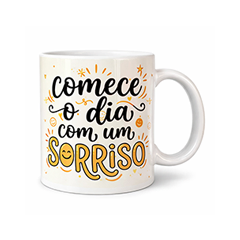 Caneca Comece o Dia com um Sorriso