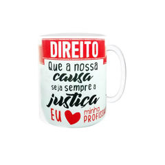 Linda e resistente caneca de porcelana decorada e exclusiva com homenagem à profissão. 