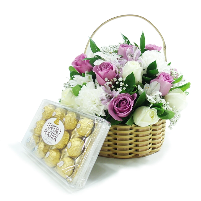 Lilac Basket and Ferrero