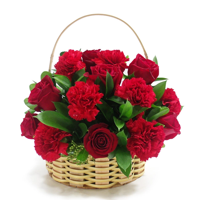Flower Basket - Red