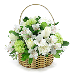 Flower Basket - White