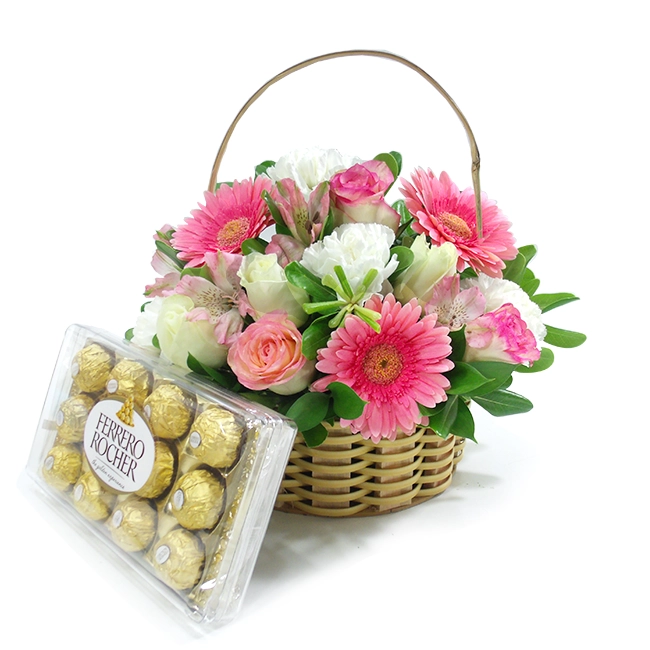 Cesta Delicadeza com Ferrero