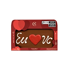 Tablete de Chocolate ao Leite Chocoarte Amor