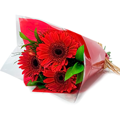 Buquê de 3 Gérberas Vermelhas