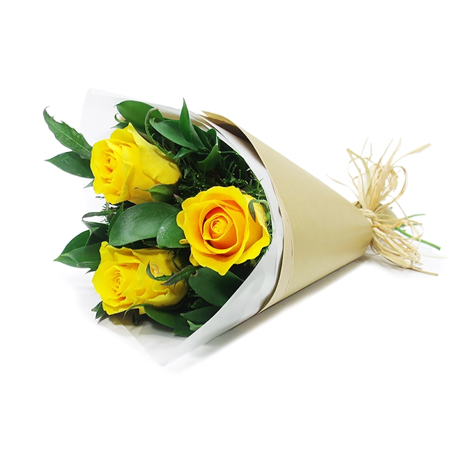 Trio Yellow Roses