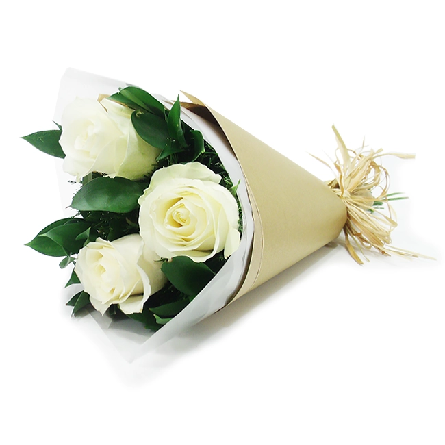 Trio White Roses