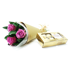 ROSAS LILASES E CHOCOLATE