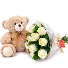 Carinho de Rosas Brancas