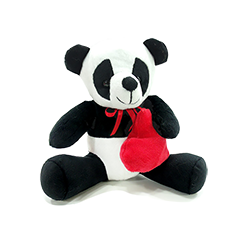 Urso de pelúcia panda com coração! 