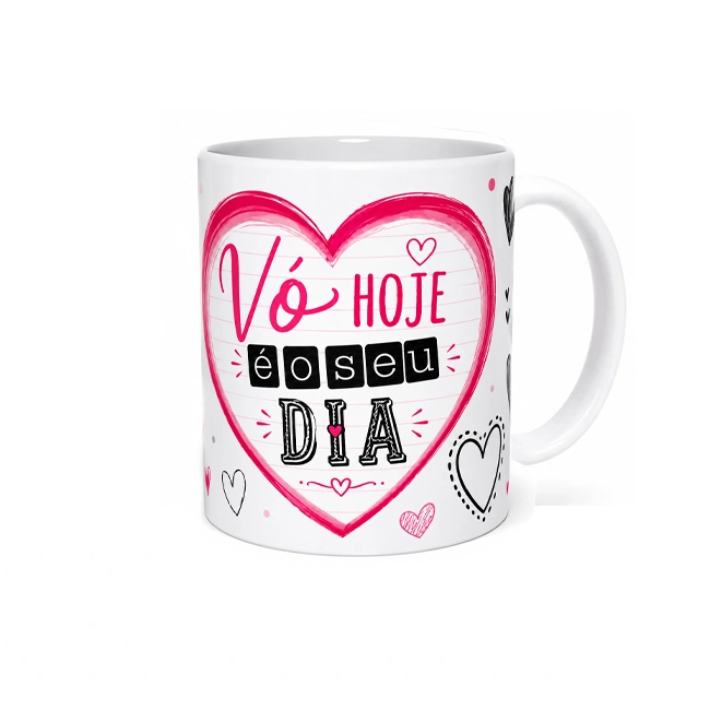 Caneca Vó Hoje é seu Dia