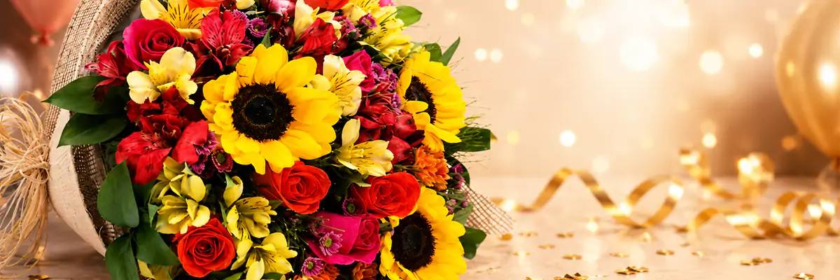 Buquês de aniversário na floricultura para celebrar com flores