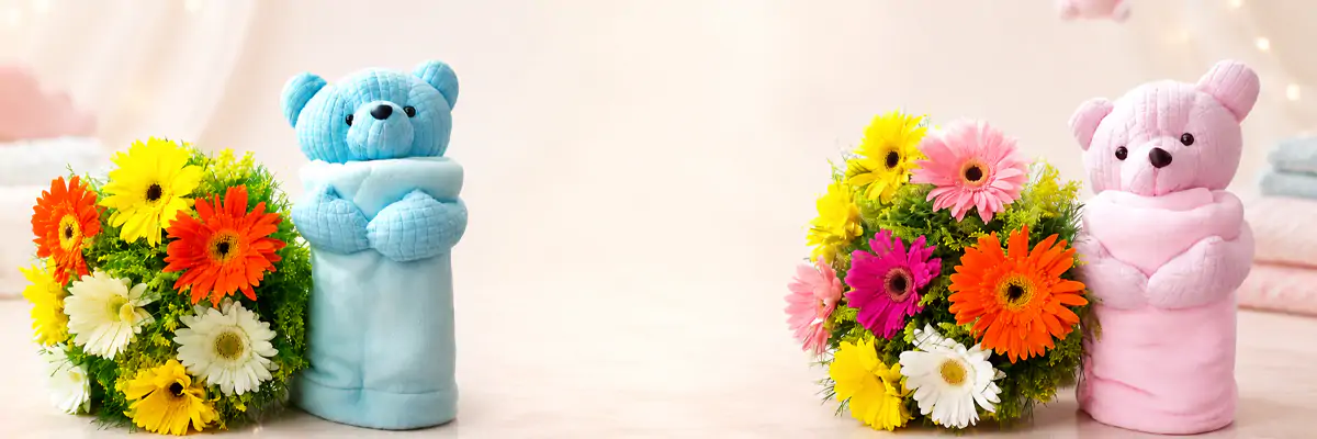 Presentes de maternidade na floricultura para novos bebês